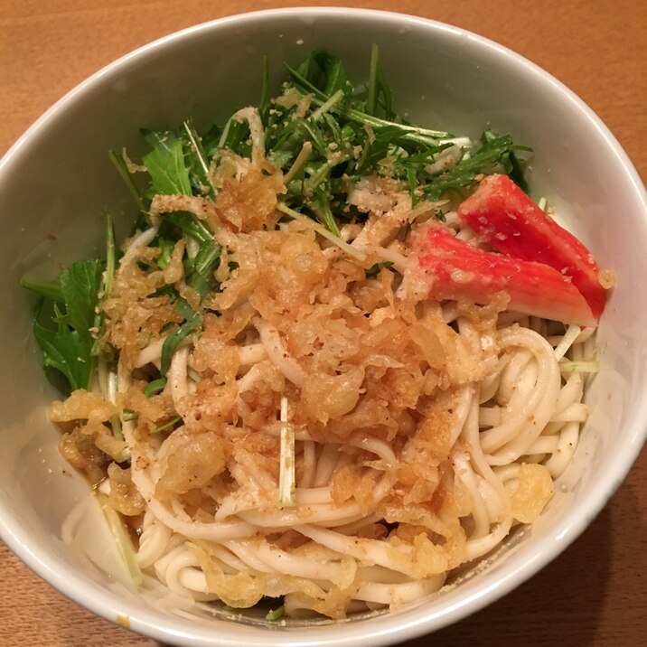 水菜入り☆ぶっかけうどん